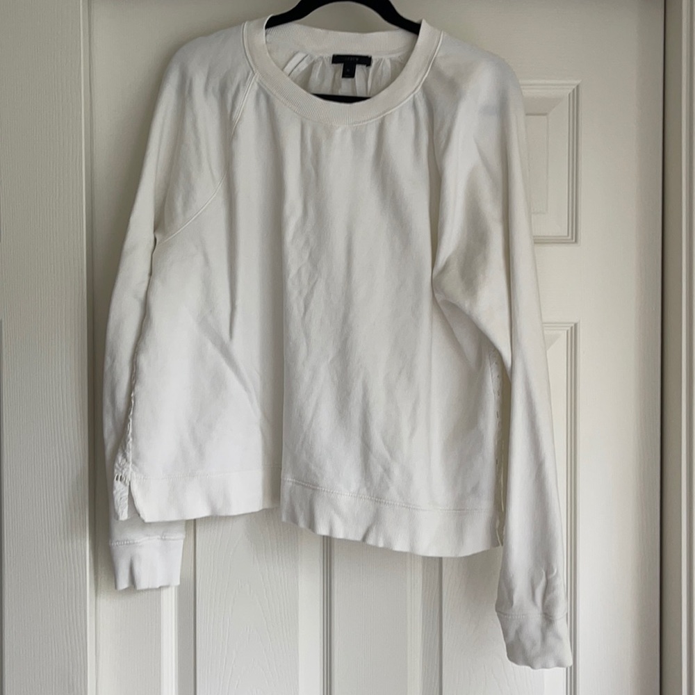 JCrew Eyelet back Sweatshirt
